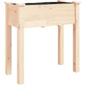 vidaXL Plantenbak met voering 71x37x76 cm massief vurenhout