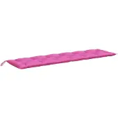 vidaXL Tuinbankkussen 200x50x7 cm stof roze
