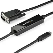 StarTech.com USB-C naar VGA adapterkabel 1m zwart