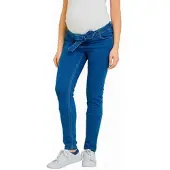 Vertbaudet Molton slim zwangerschapsbroek met denim look denim stone