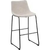 Beliani FRANKS - Barkruk-Beige-Polyester