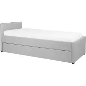 Beliani MARMANDE - Onderschuifbed - Lichtgrijs - 90 x 200 cm - Polyester