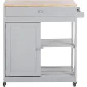 Beliani TRAPANI - Keukentrolley-Grijs-MDF