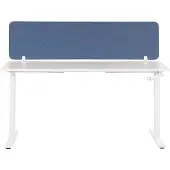 Beliani WALLY - Bureauscherm - Blauw - 160 cm - Polyester
