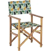 Beliani CINE - Tuinstoel-Groen-Polyester, Acaciahout