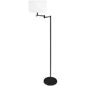 Steinhauer Vloerlamp Bella zwart met kap wit