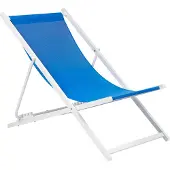 Beliani LOCRI II - Tuinligstoel-Blauw-Aluminium