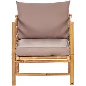 Beliani CERRETO - Tuinstoel-Beige-Bamboehout