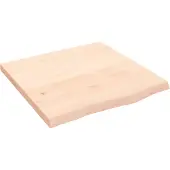 vidaXL Wandschap 60x60x(2-4) cm onbehandeld massief eikenhout