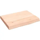 vidaXL Wandschap 40x30x(2-4) cm onbehandeld massief eikenhout