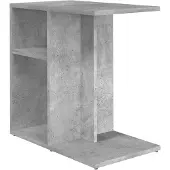 vidaXL Bijzettafel 50x30x50 cm bewerkt hout betongrijs