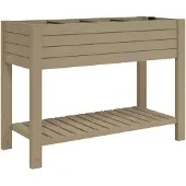 vidaXL Plantenbak verhoogd 110x45x79 cm polypropeen lichtbruin