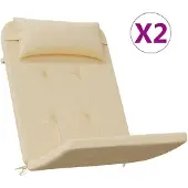 vidaXL Stoelkussens 2 st Adirondack oxford stof beige
