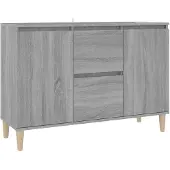 vidaXL Dressoir 101x35x70 cm bewerkt hout grijs sonoma eikenkleurig
