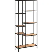 vidaXL Boekenkast 80x30x180 cm staal en bewerkt hout