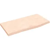 vidaXL Wandschap 60x30x(2-4) cm onbehandeld massief eikenhout