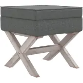 vidaXL Opbergkruk 45x45x49 cm stof donkergrijs