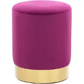 vidaXL Kruk fluweel 28 x 36 cm paars en goudkleurig