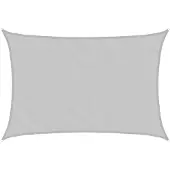 vidaXL Zonnezeil 6x4 m 100% polyester oxford lichtgrijs