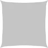 vidaXL Zonnezeil 2,5x2,5 m 100% polyester oxford lichtgrijs