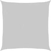 vidaXL Zonnezeil 5x5 m 100% polyester oxford lichtgrijs