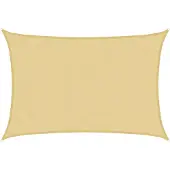 vidaXL Zonnezeil 6x4 m 100% polyester oxford zandkleurig