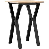 vidaXL Eettafel Y-frame 50x50x75 cm massief grenenhout en staal