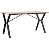vidaXL Eettafel Y-frame 160x80x75 cm massief grenenhout en staal