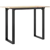 vidaXL Eettafel O-frame 100x50x75 cm massief grenenhout en staal