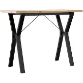 vidaXL Eettafel Y-frame 100x50x75,5 cm massief grenenhout en staal