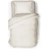Eleganzzz Dekbedovertrek Uni Perkal Katoen Met Bies - ivoor 140x200/220cm