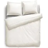 Eleganzzz Dekbedovertrek Uni Perkal Katoen Met Bies - ivoor 200x200/220cm