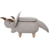 Beliani TRICERATOPS - Dierenhocker-Grijs-Polyester