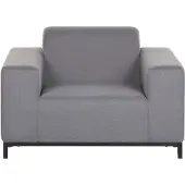 Beliani ROVIGO - Fauteuil-Grijs-Polyester