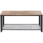Beliani ASTON - Salontafel-Donkere houtkleur-Spaanplaat
