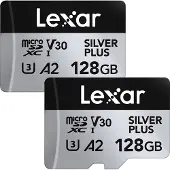 Lexar microSDXC Silver Plus UHS-1 128GB V30 - 2 Pack