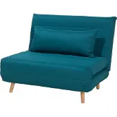 Beliani SETTEN - Eenpersoonsbank-Blauw-Polyester