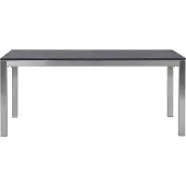 Beliani GROSSETO - Tuintafel-Grijs-Graniet, RVS