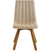 Beliani CALGARY - Eetkamerstoel-Beige-Polyester