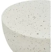 Beliani CAORIA - Bijzettafel - Gebroken wit/Terrazzo effect - Lichtbeton