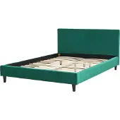 Beliani FITOU - Bekleding voor bedframe-Groen-Fluweel