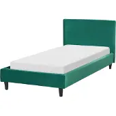 Beliani FITOU - Bekleding bed - Donkergroen - 90 x 200 cm - Fluweel