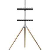 One For All Ondersteuning TV Universeel - - Statief - 32-65 Inches - Massief Hout - Chroom