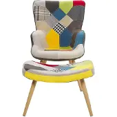 Beliani VEJLE - Fauteuil-Multicolor-Polyester