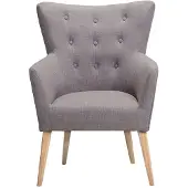 Beliani ANGEN - Fauteuil-Grijs-Polyester