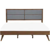 Beliani POISSY - Tweepersoonsbed - Grijs - 180 x 200 cm - MDF