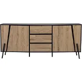 Beliani BLACKPOOL - Sideboard-Lichte houtkleur-Spaanplaat