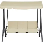 Beliani GARBO - Schommelbank-Beige-Polyester