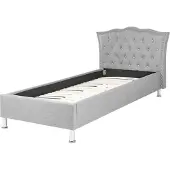 Beliani METZ - Eenpersoonsbed-Grijs-Polyester