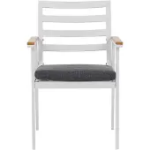 Beliani CAVOLI - Tuinstoel-Wit-Aluminium